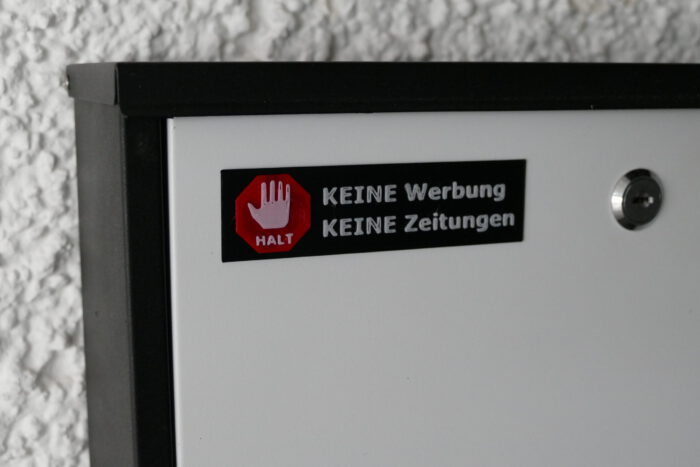 Schild Keine Werbung – Bild 2