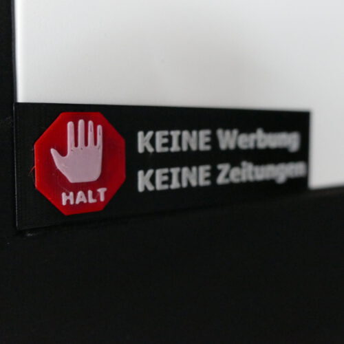 Schild Keine Werbung Zeitungen