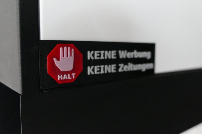Schild Keine Werbung Zeitungen