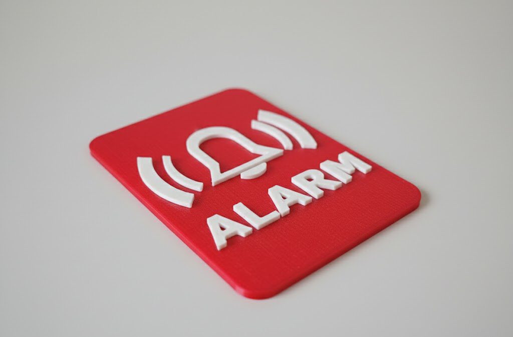 Alarm Schild CloseUp