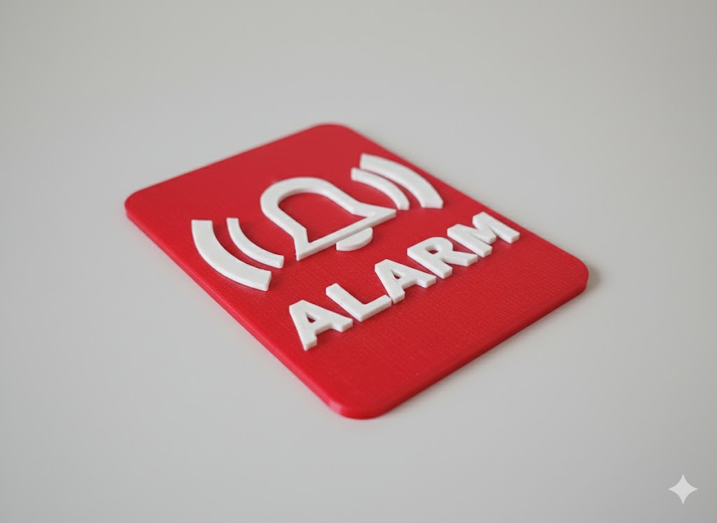 Alarm Schild CloseUp