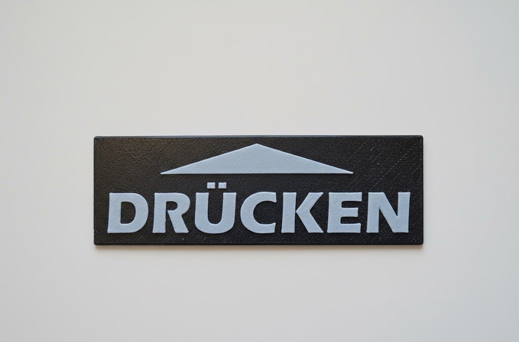 Drücken Schild – Bild 3