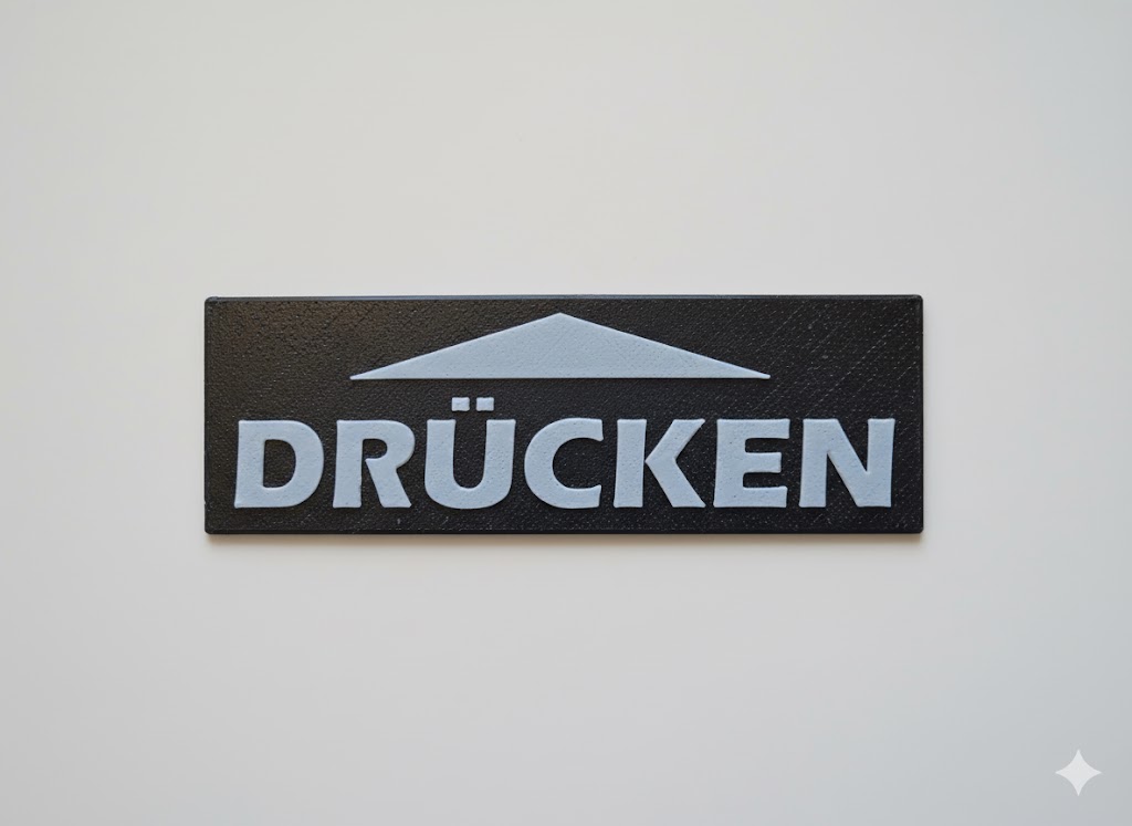 Drücken Schild – Bild 3