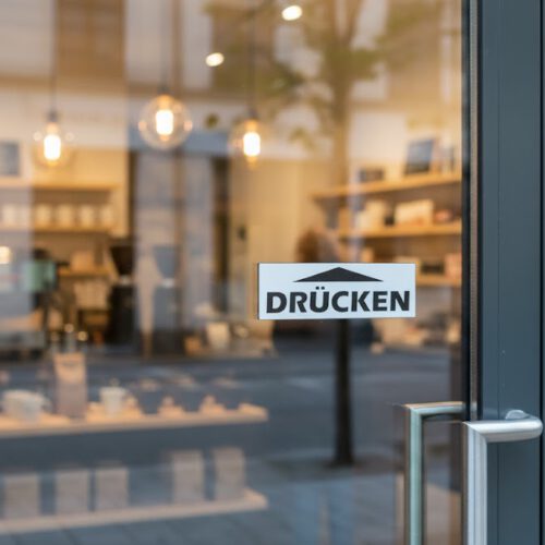 Drücken Schild