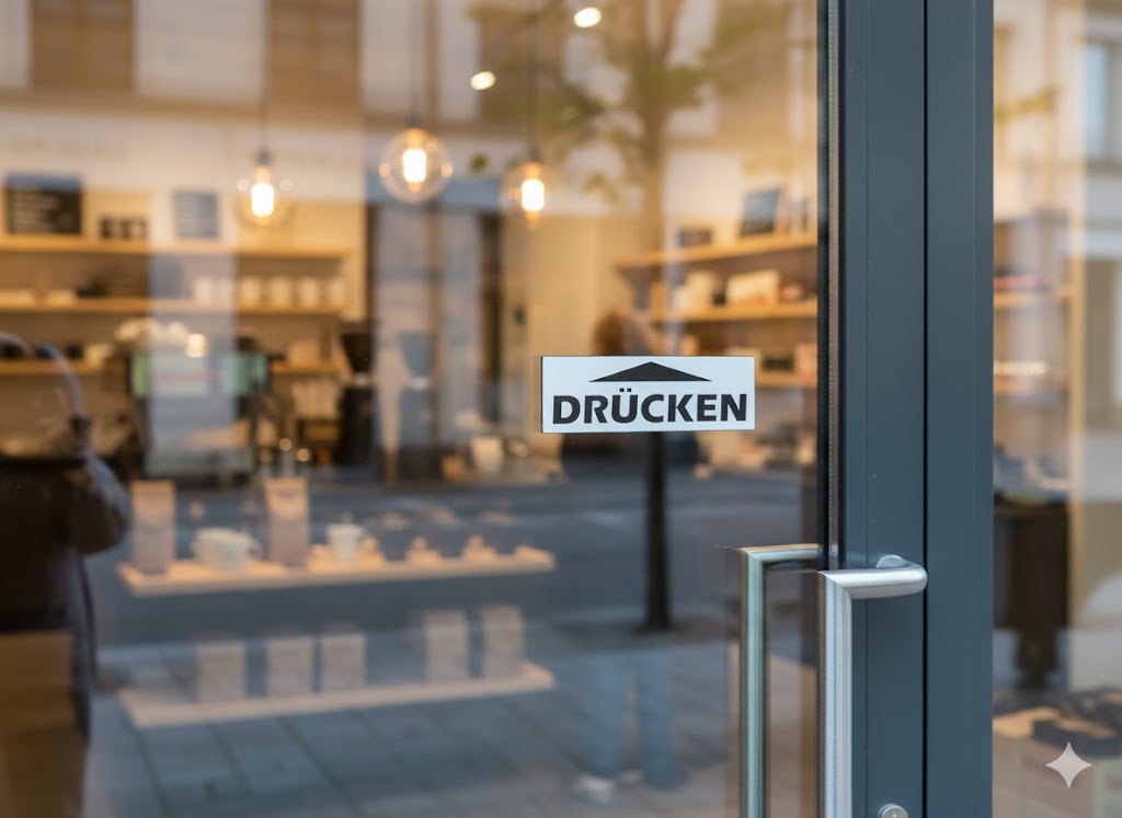 Drücken Schild – Bild 2