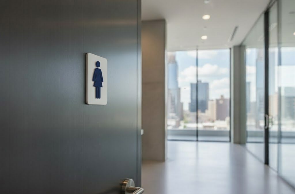 WC Damen weiß Blau