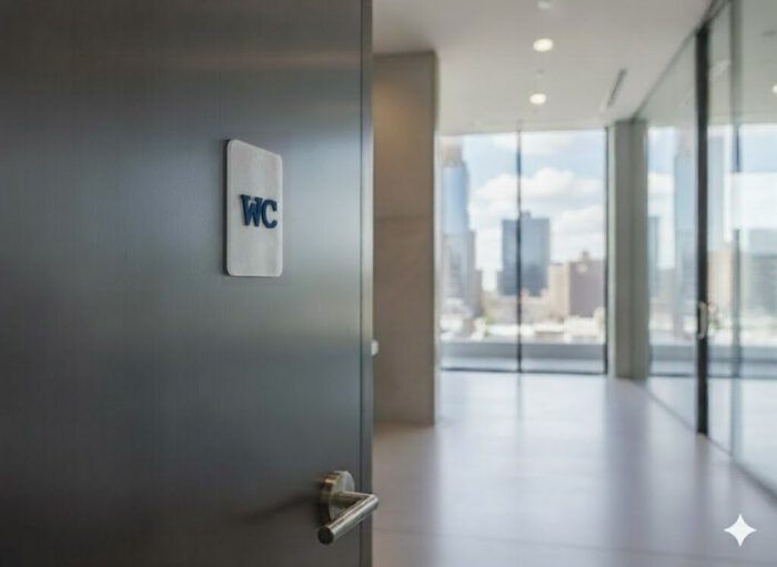 WC Transparent blau