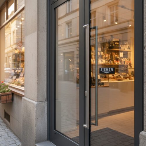 Ziehen Schild Schwarz Weiß
