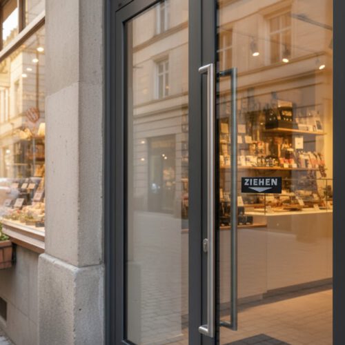 Ziehen Schild Schwarz Weiß