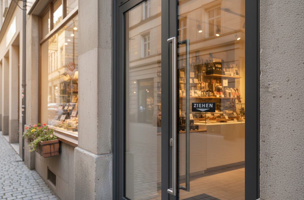 Ziehen Schild Schwarz Weiß