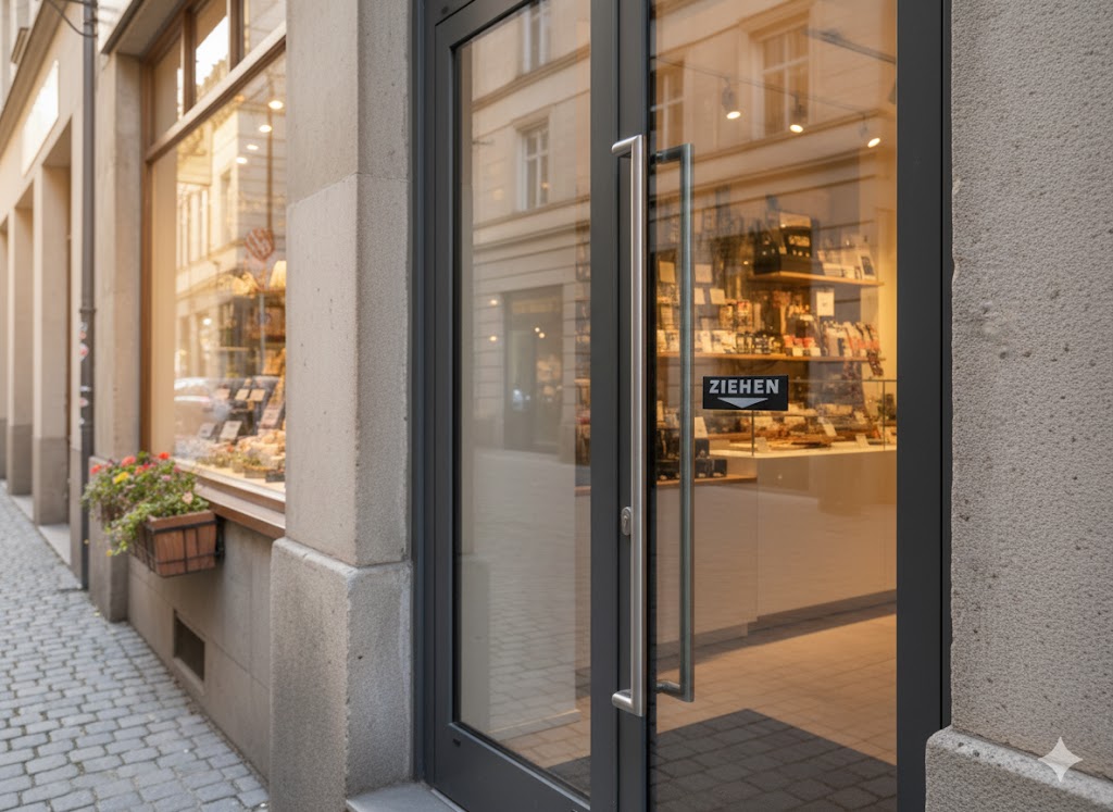 Ziehen Schild Schwarz Weiß