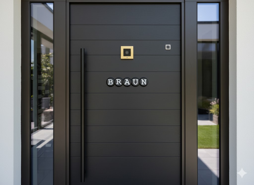 Türschild Circly Schwarz Weiß 3,5cm