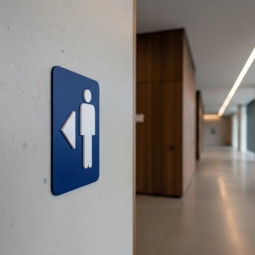 WC Schild Herren | Links