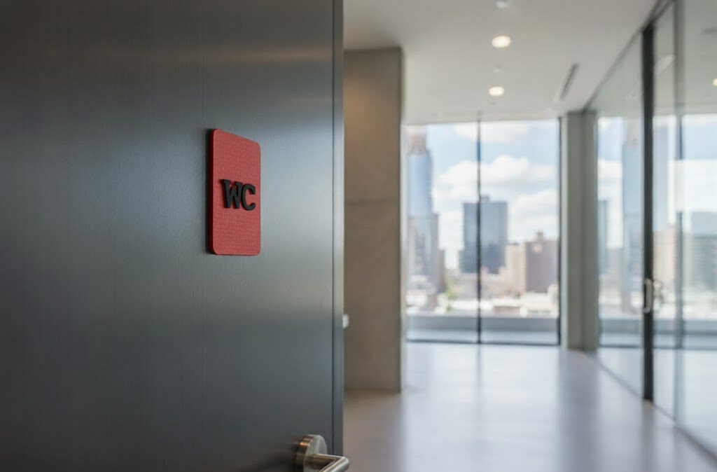 WC Schild rot schwarz