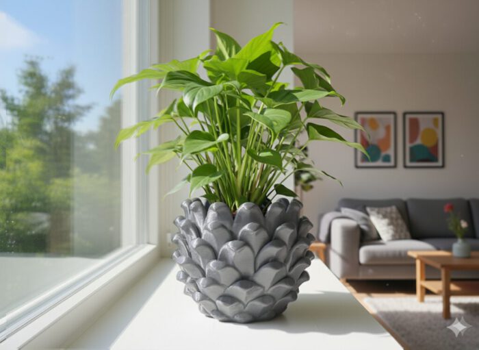 Blumentopf_Frechzapf_silbergrau