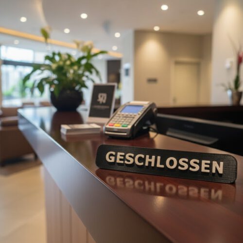 Geschlossen Aufsteller
