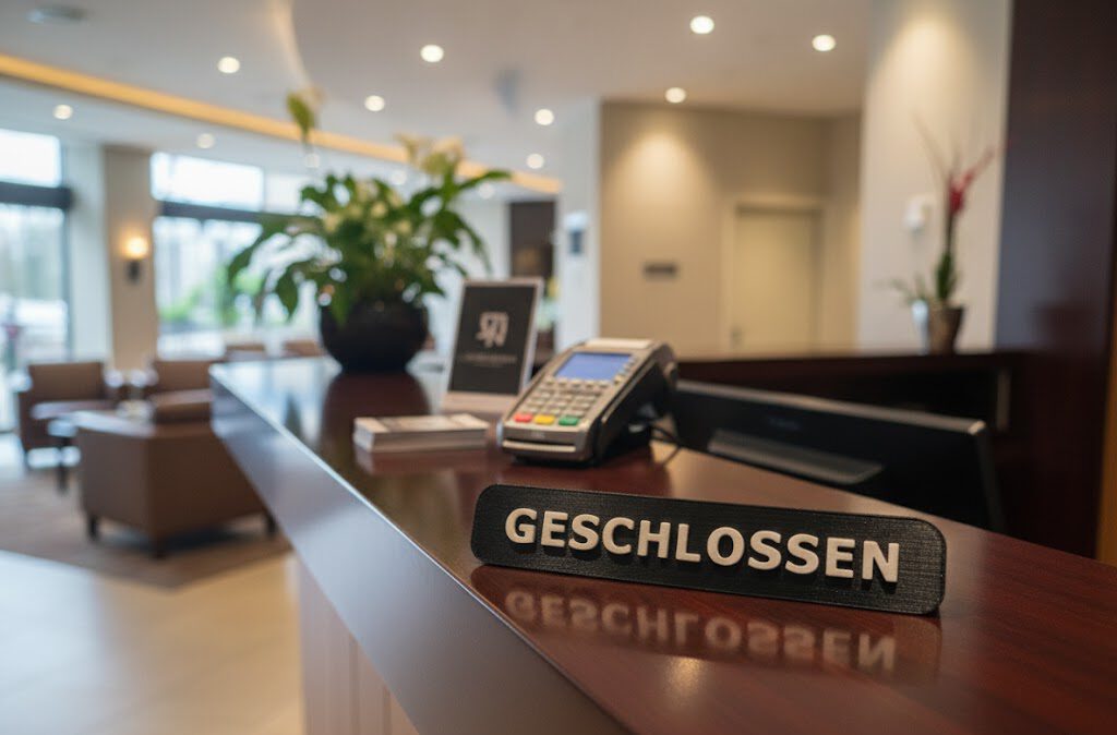 Geschlossen Aufsteller