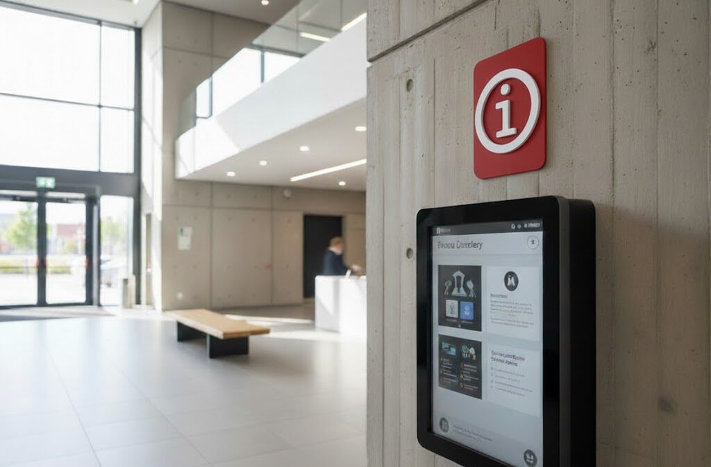 Info Schild Rot Weiß