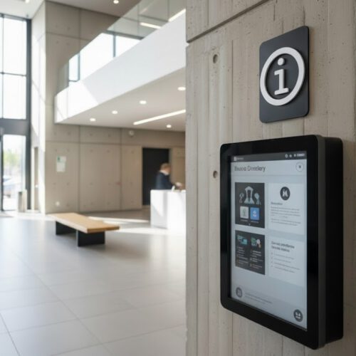 Info Schild Schwarz Weiß