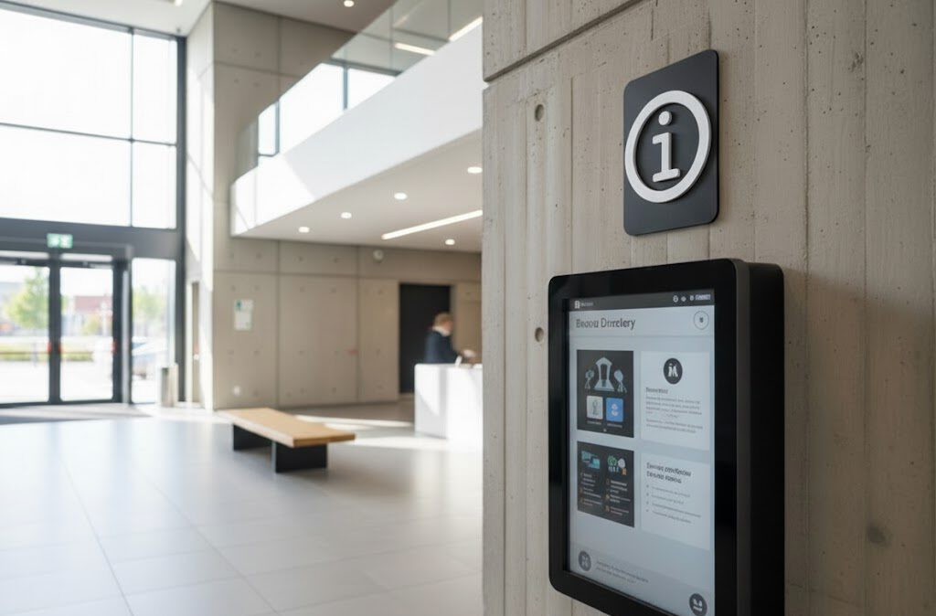 Info Schild Schwarz Weiß