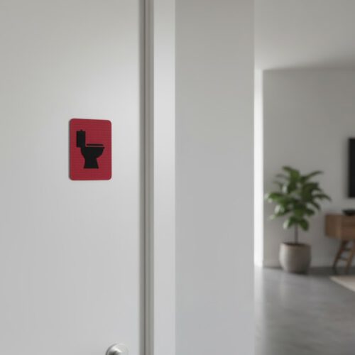 WC Schild mit Toilettensymbol