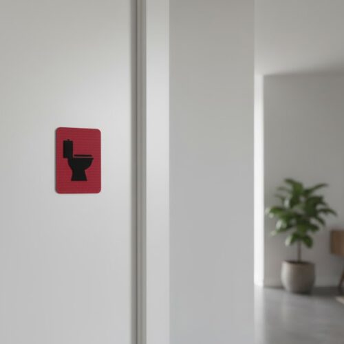 WC Schild mit Toilettensymbol