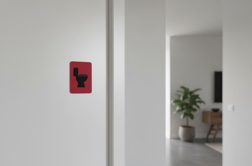 Toilette Rot schwarz