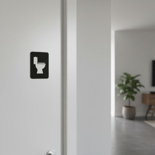 WC Schild mit Toilettensymbol