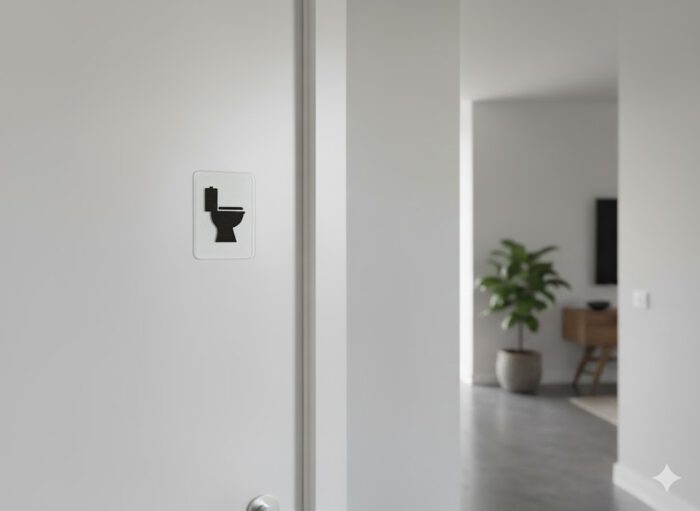 WC Schild mit Toilettensymbol – Bild 8