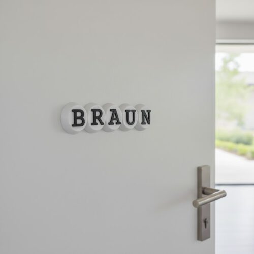 Türschild Circly (Höhe 5cm)