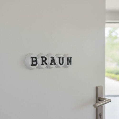 Türschild Circly (Höhe 5cm)
