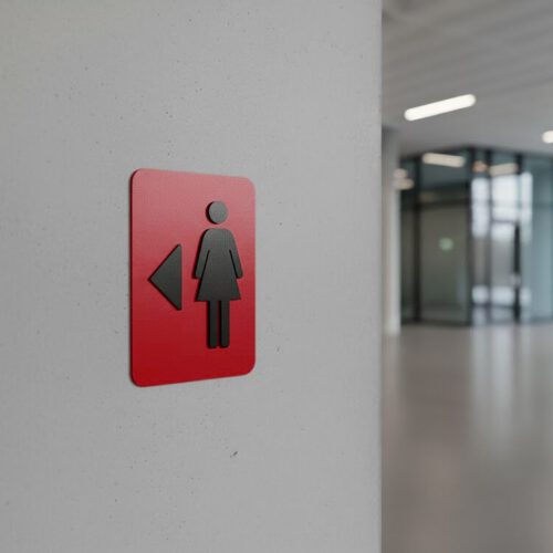 WC Schild Damen | Links