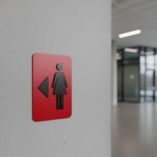 WC Schild Damen | Links