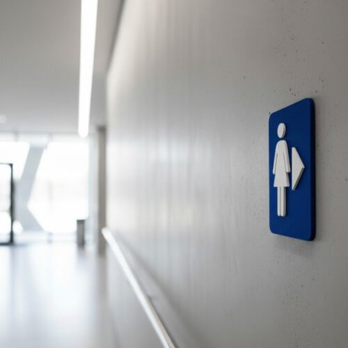 WC Schild Damen | Rechts