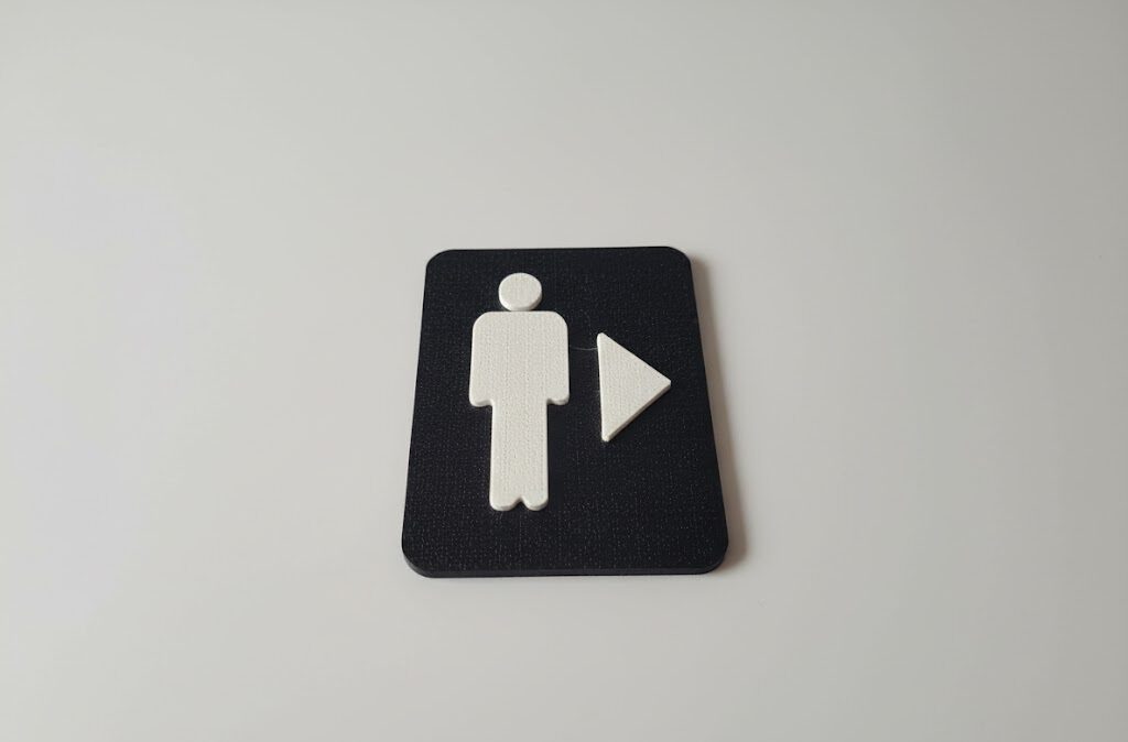 WC Schild Herren rechts closeUp