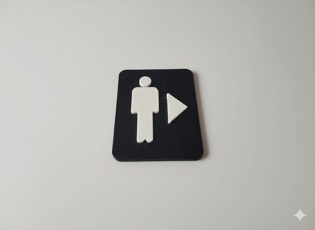 WC Schild Herren rechts closeUp