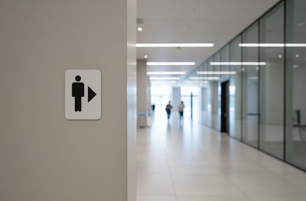 WC Schild Herren rechts weiß schwarz