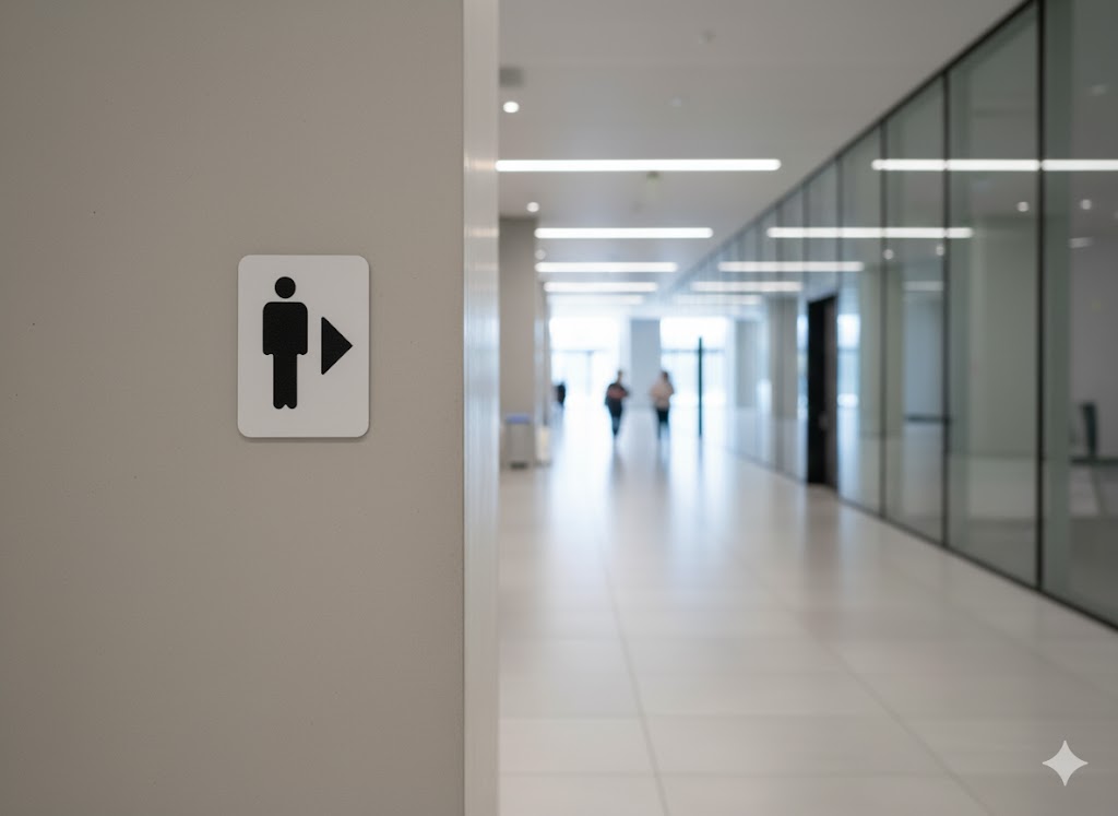 WC Schild Herren rechts weiß schwarz