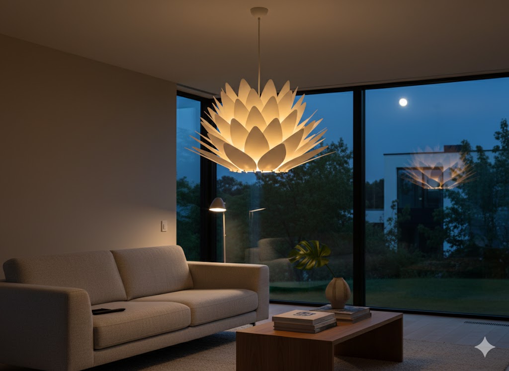 Lampenschirm Sunflower eingeschaltet